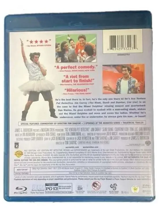 Ace Ventura Pet Detective Yellow Case Used VHS Morgan Creek 1994 - Picture 2 of 4